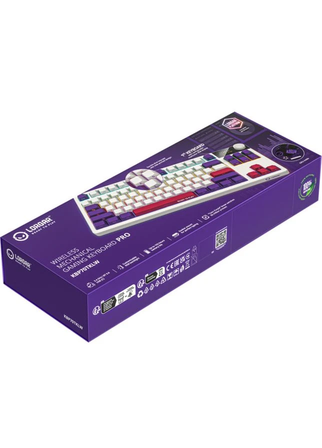 Клавиатура KBP70TKLW Wireless TKL Mechanical Pro White (LRG-KBP70TKLW-WH-US) LORGAR (351364630)