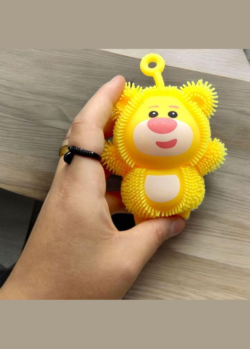 Световая игрушка-антистресс «Мишка» желтого цвета MIC (345640647)