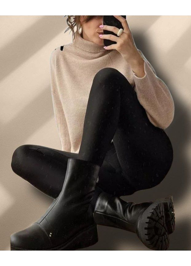 Бесшовные лосины на меху. Теплые лосины No Brand (366280458)