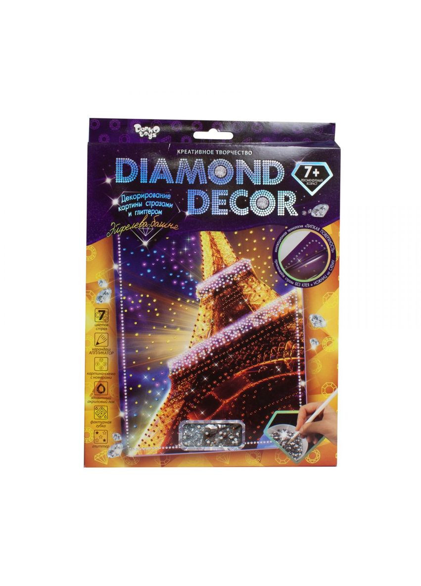 Набір для творчості "Diamond Decor: Ейфелева вежа" Dankotoys (294727790)