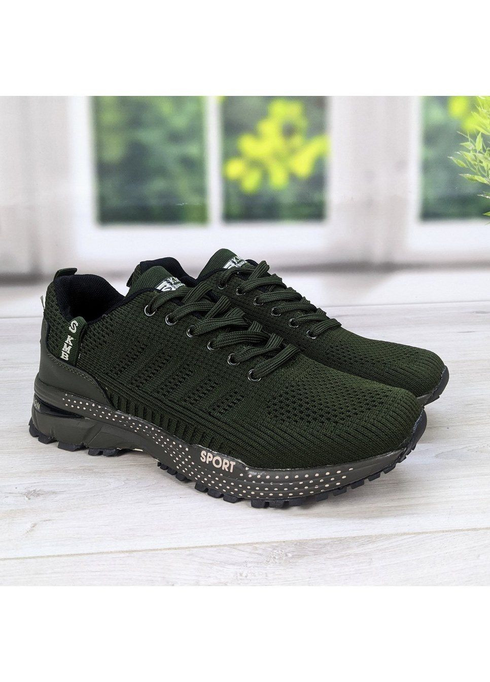 Хакі Літні кросівки чоловічі текстильні KMB