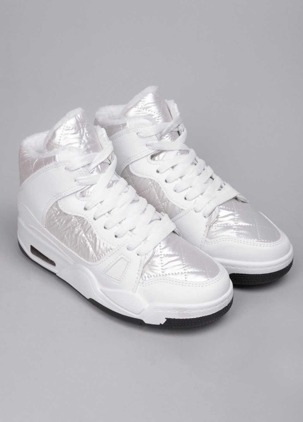 Белые дутики женские к715-1 белые зимние 338794 Power со шнурками