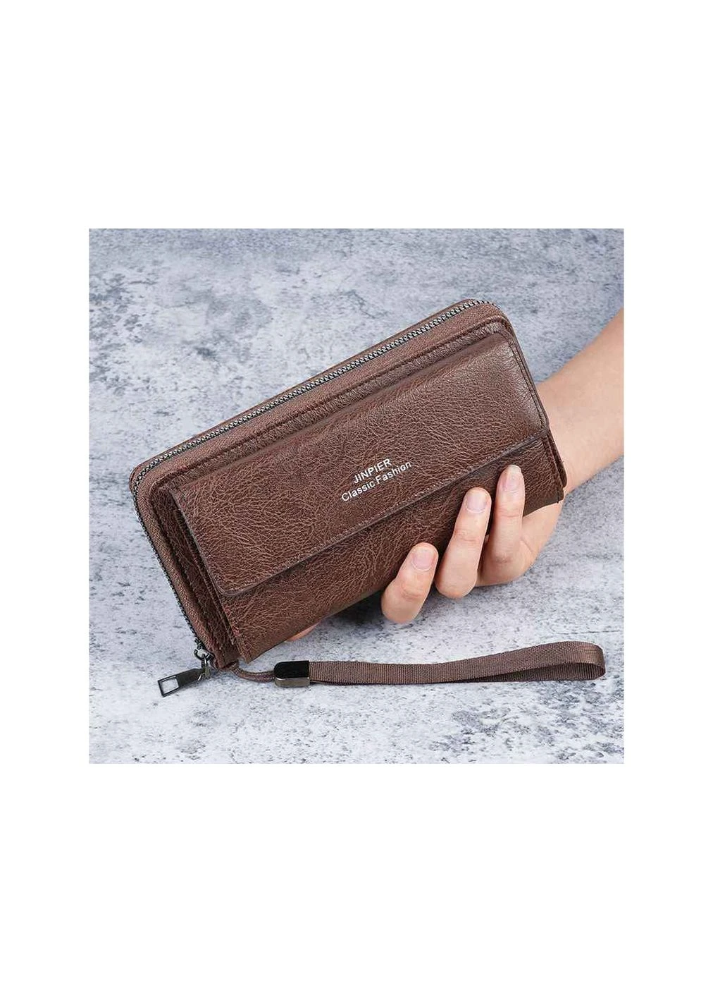 Гаманець чоловічий 20*10*3см коричневий екошкіра 664-2 ТМ КИТАЙ No Brand (388123038)