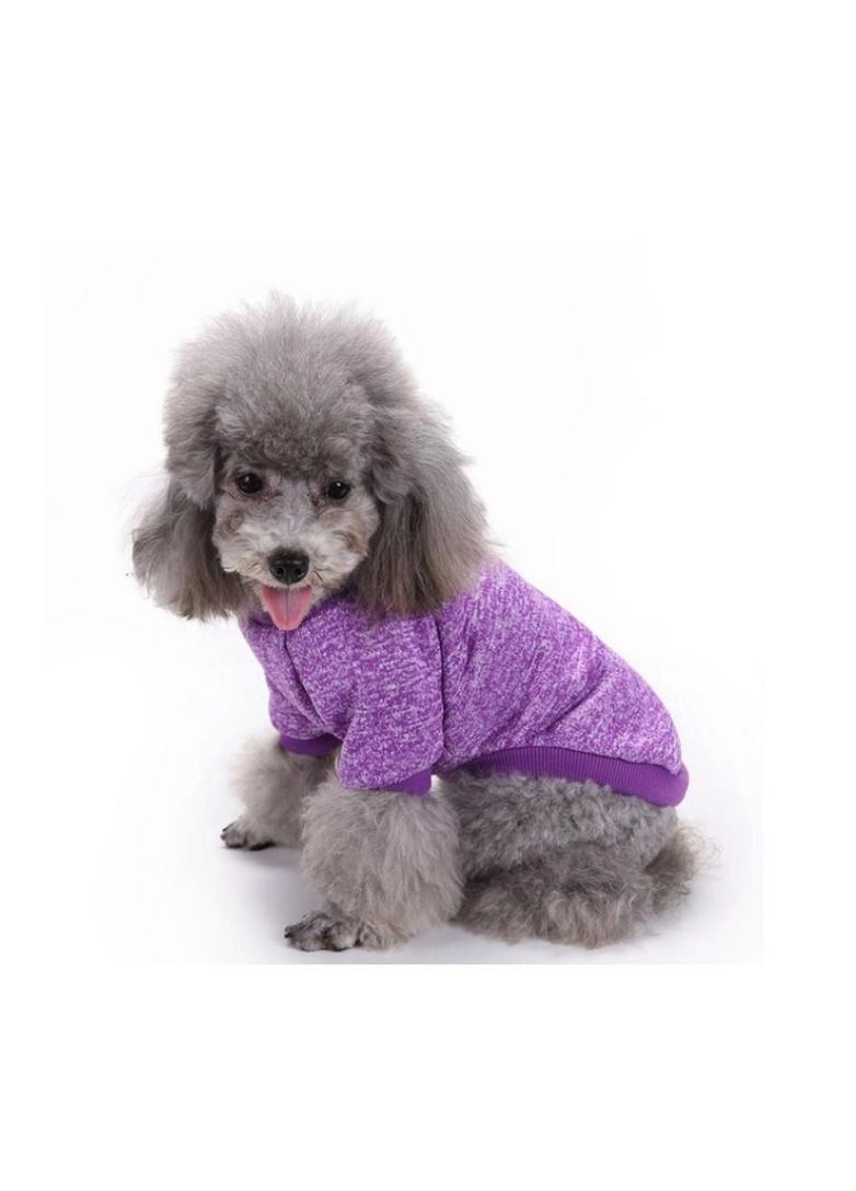 Кофта для собак и котов Purple XS рябая фиолетовая A: 20 см B: 31 см C: 19 см 7092 Ecotoys (276394204)