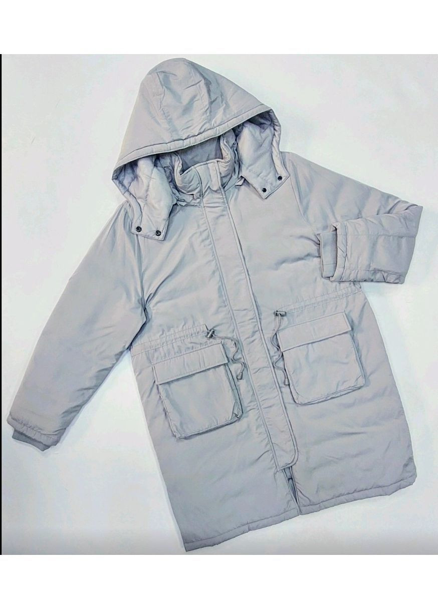 Светло-серое Пальто NA-KD