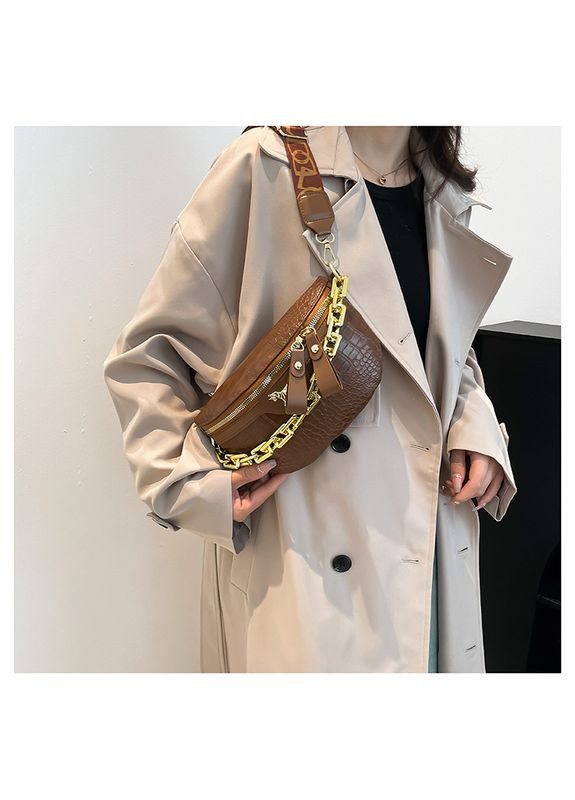 Жіноча класична сумка 6079 через плече рептилія No Brand (344446842)