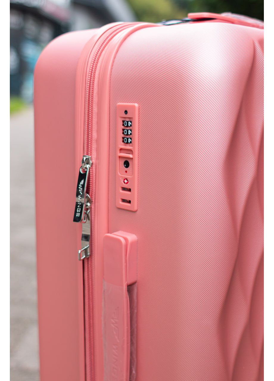 Валіза пластикова ручна поклажа XS міні, колір рожевий Wings 190 (361047995)