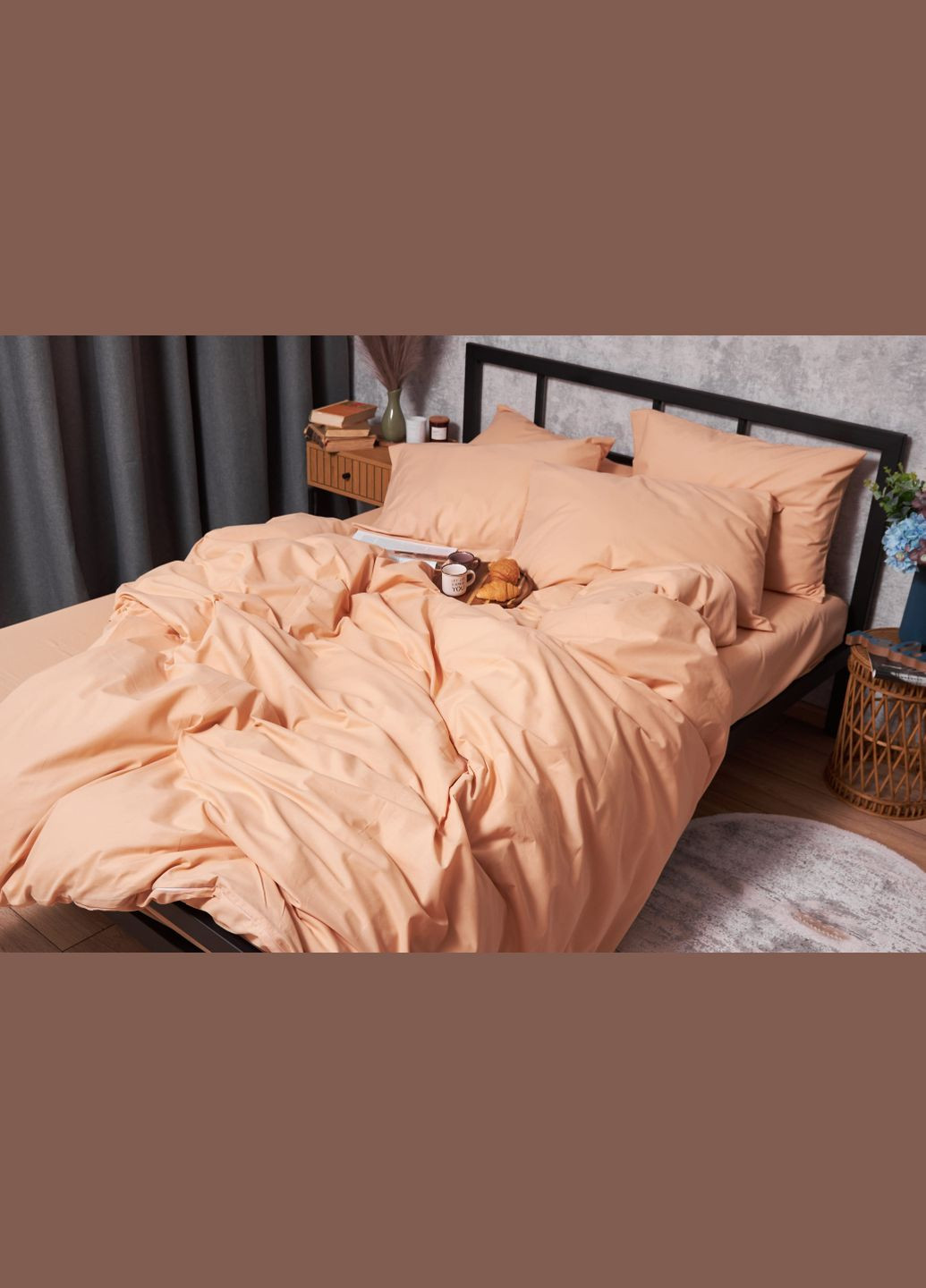 Комплект постільної білизни Бязь Gold Люкс двоспальний 175х210 наволочки 4х50х70 (MS-820003263) Moon&Star Cream (288043757)