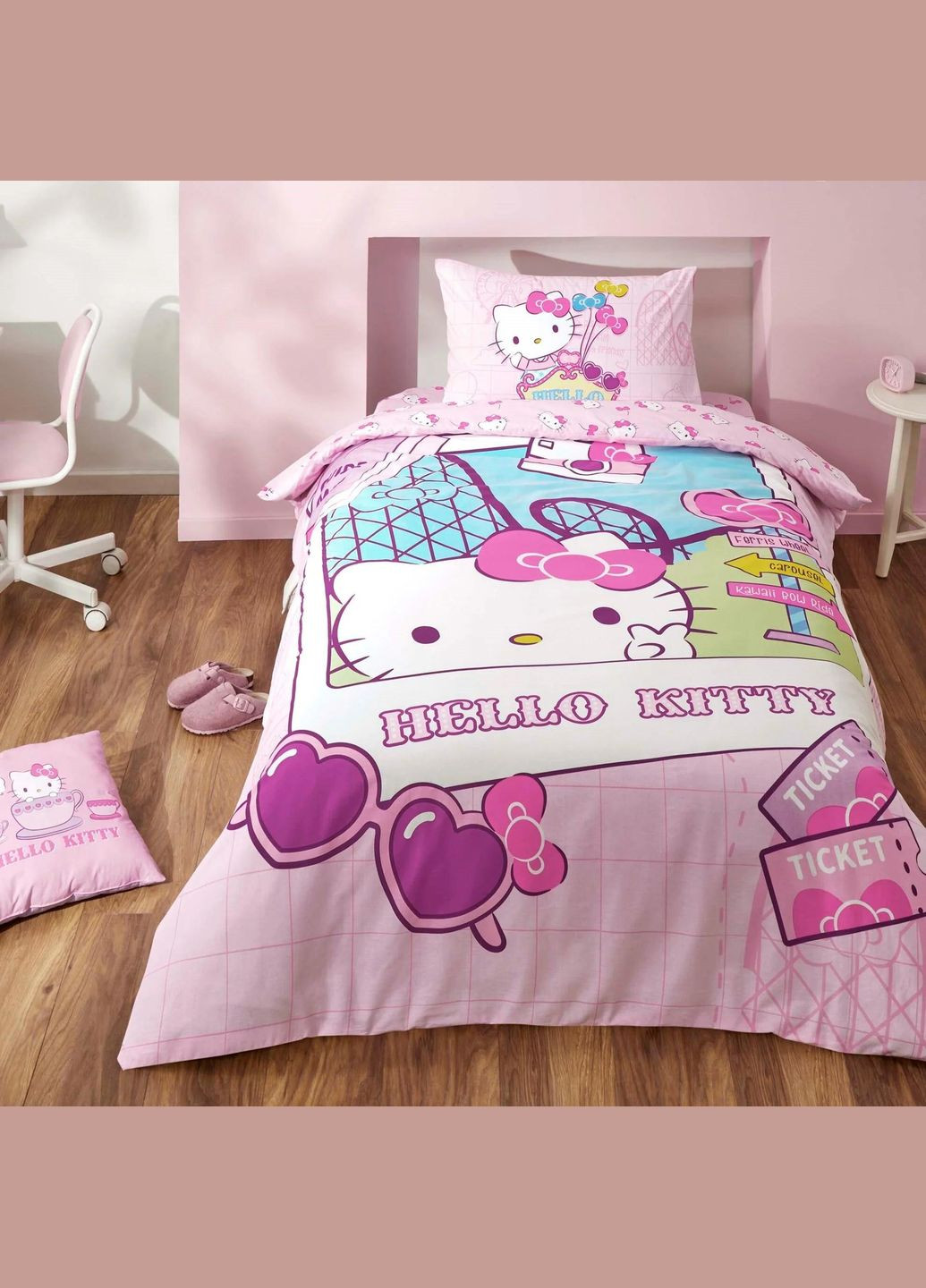 Постільна білизна Disney 160×220 см Hello Kitty Travel Tac (315019477)