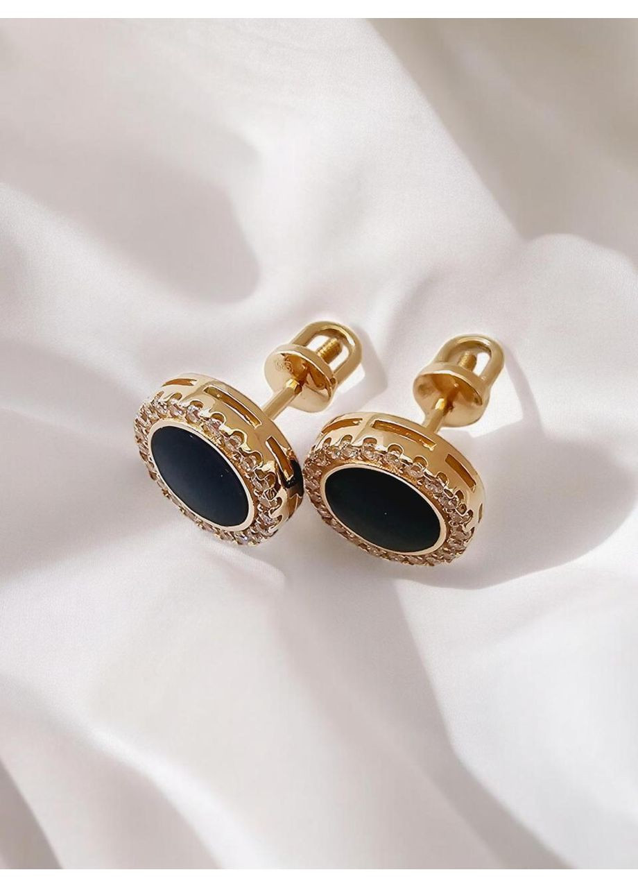 Золотые серьги с бриллиантами и цирконием SOVA 2109225102 SOVA jewelry house (354700183)