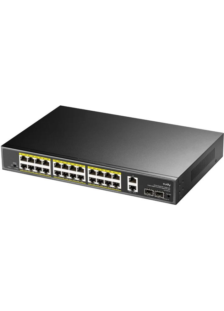 Коммутатор GS1026PS2, 24-Gigabit PoE+ Switch with 2 Uplink Gig Ports and 2 Gig SFP Slots 300W Cudy (365748799)