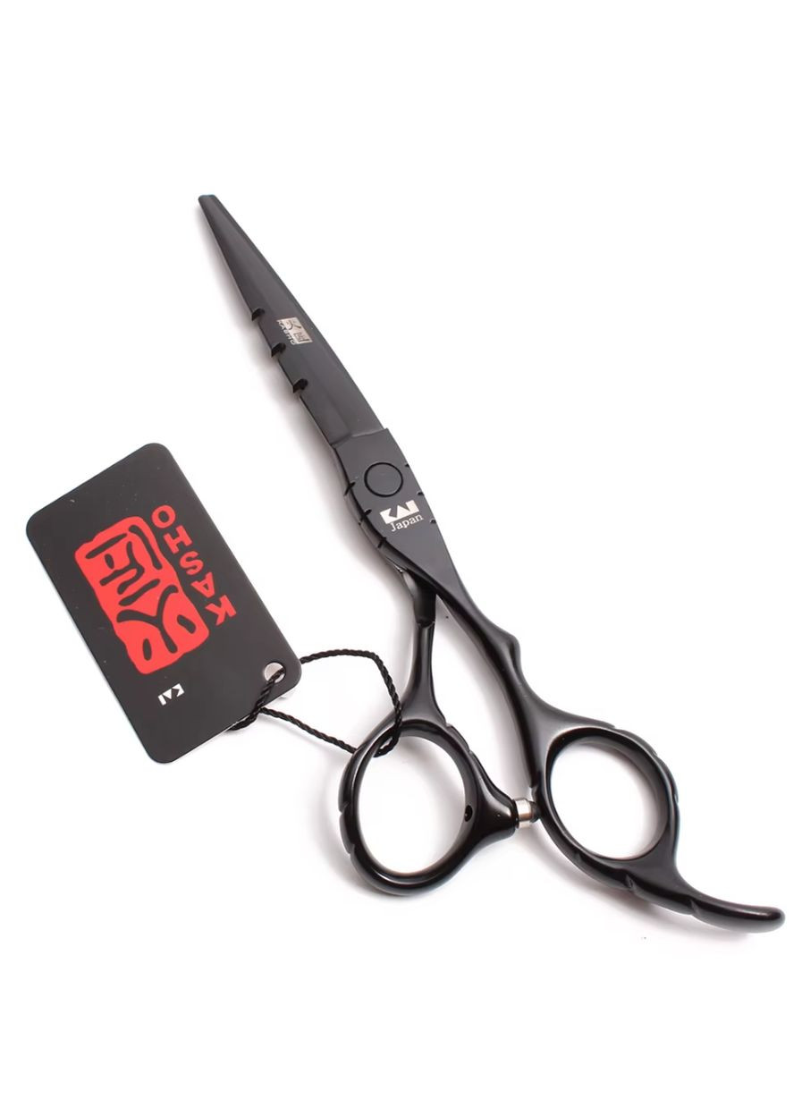 Набор парикмахерские ножницы для стрижки филировки волос Set размер 5,5 дюймов Black Kasho (322581881)