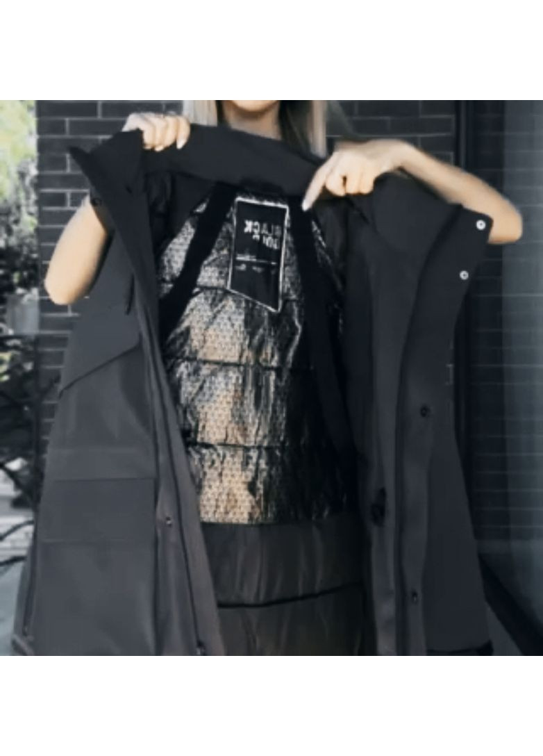 Черная демисезонная женская куртка finebabycat 853 Fine Baby Cat