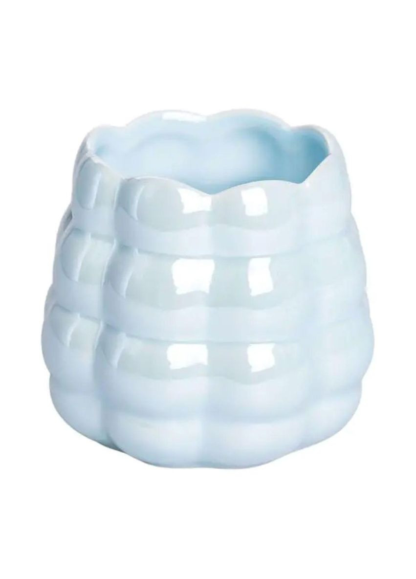 Набір десертних виделок і ложок на 3 персони з підставкою з порцелянау 7 предметів Блакитний HP-20-57 Yiwu (370974075)