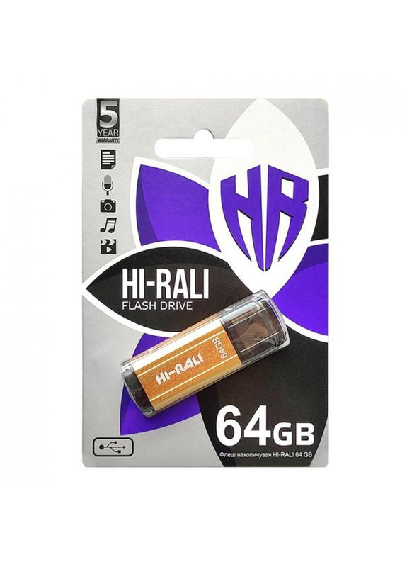 Флеш-накопичувач USB 64GB Stark Series Gold (HI-64GBSTGD) Hi-Rali (354739049)