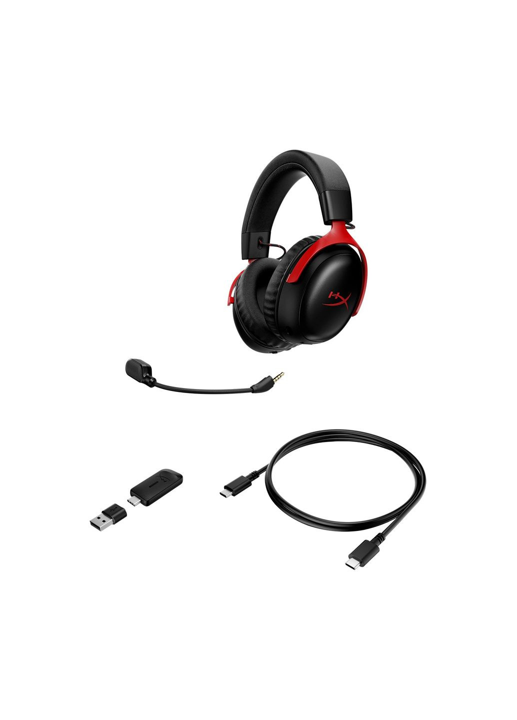 Гарнітура гравця Cloud III S, WL/USB-A/USB-C, чорно-червоний HyperX (360396987)