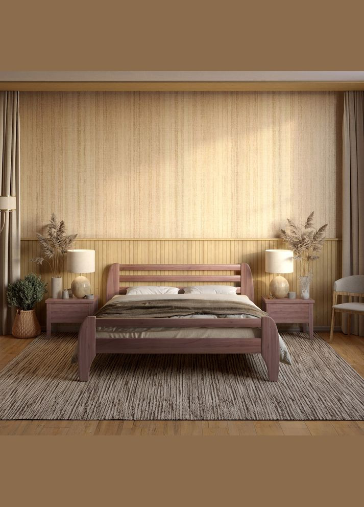 Односпальная деревянная кровать Милан 70х190 см (MBG-6352) Mebigrand (366084922)