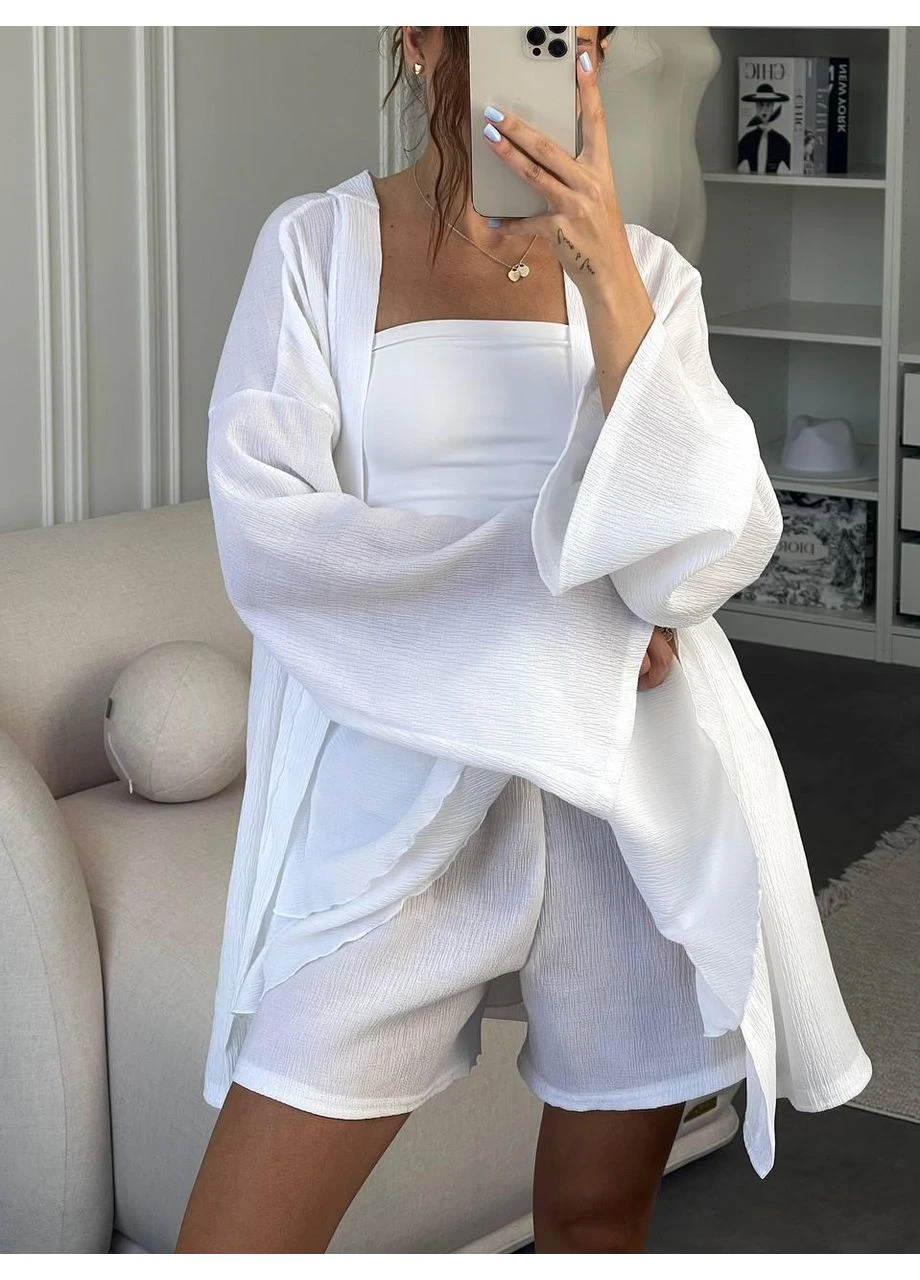 Стильний костюм у стилі boho — кімоно,пояс та шорти No Brand (395358189)