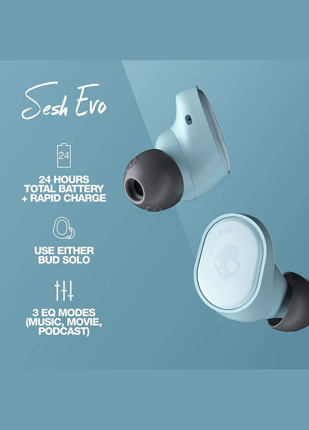 Наушники Sesh Evo Bleached (S2TVWN743) Skullcandy (264207653)
