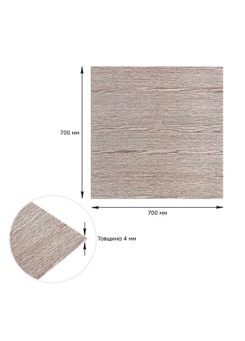 Самоклеюча 3D панель срібне дерево 700х700х4мм (98) SW-00001464 No Brand (328578635)