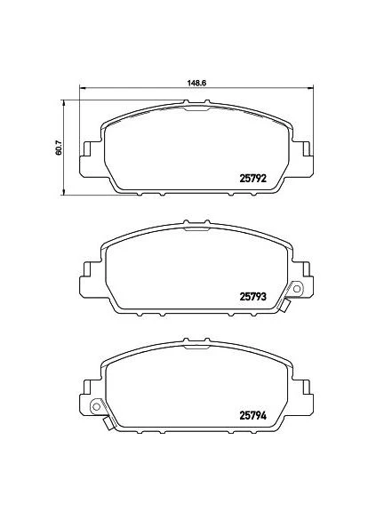 Гальмівні колодки дискові P28 077 Brembo (390285262)