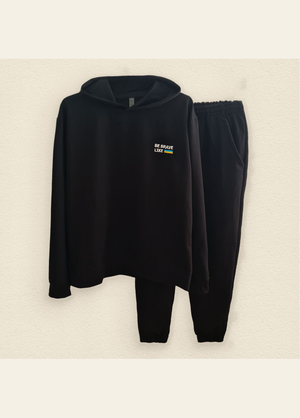 Чорний демісезонний костюм чоловічий з капюшоном be brave чорний dexter's