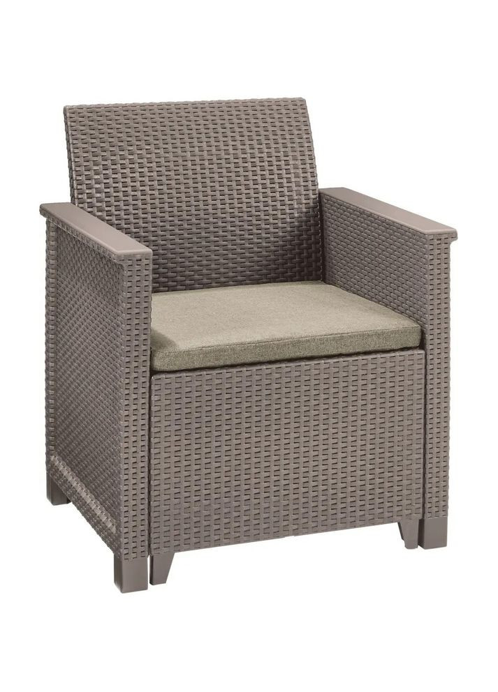 Комплект садових меблів Elodie 5 seater set (Chicago table) 1 диван + 2 крісла + 1 стіл капучино 246154 Keter (317305171)