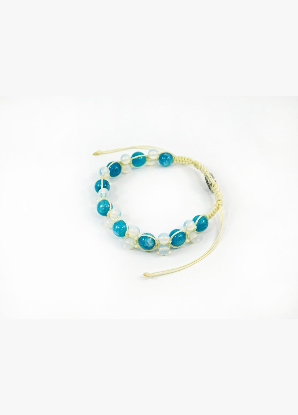 Эксклюзивная двойная шамбала "Фортуна" Аквамарин, Лунный камень 15 Fursa fashion (322313485)