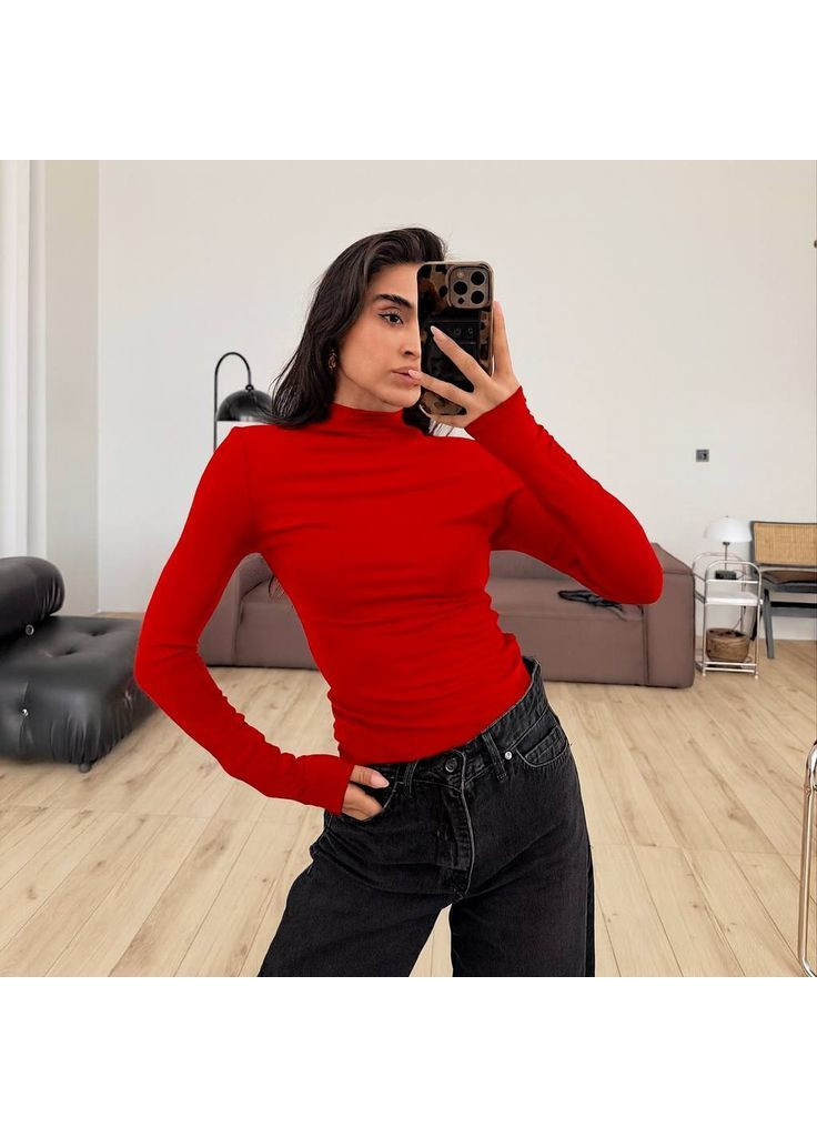 Лонгслив из мягкой ткани No Brand (370547430)