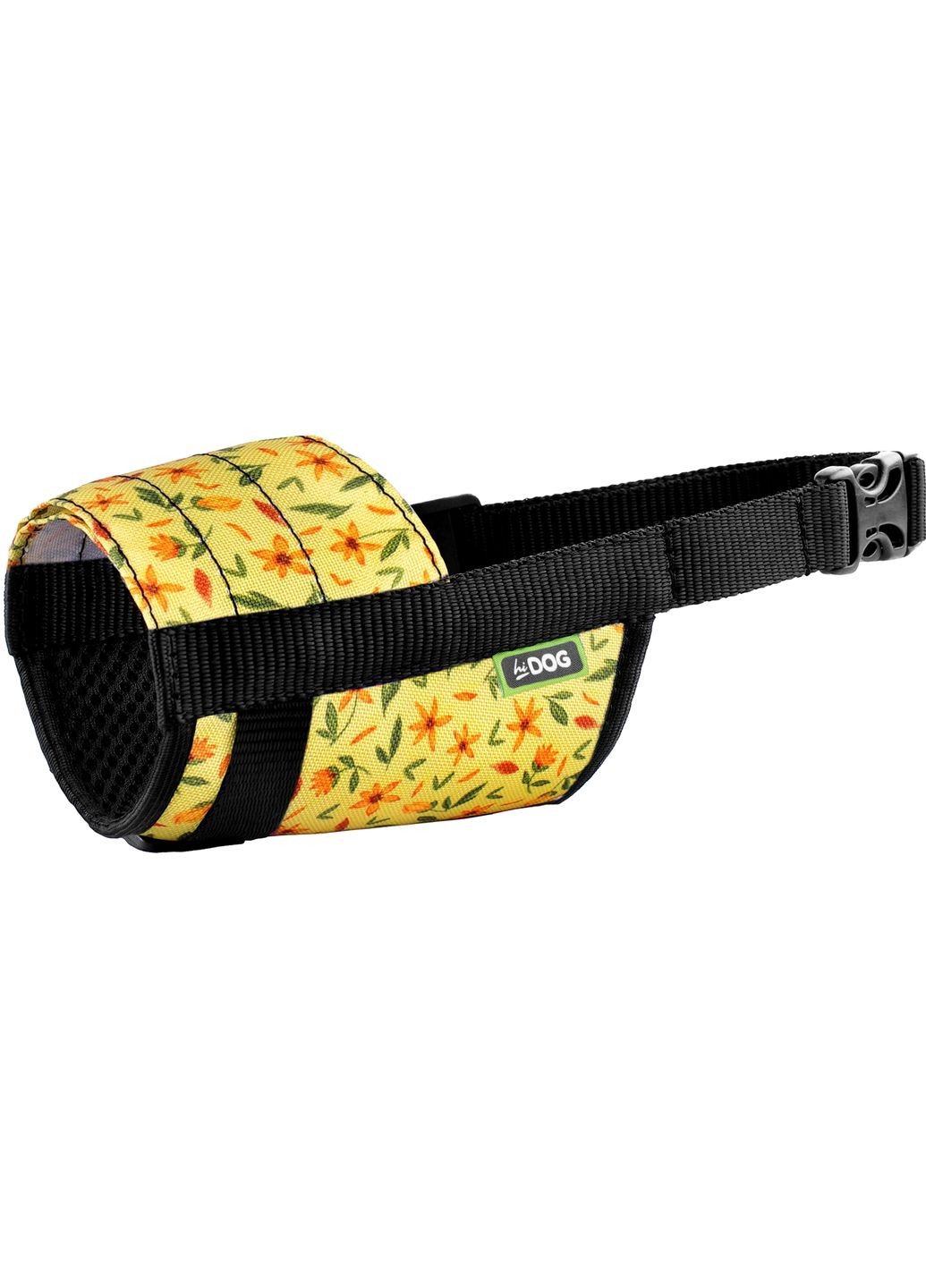 Намордник из нейлона регулируемый №2 19-26 см Flowers yellow (2100102749017) Hi Dog (319322646)