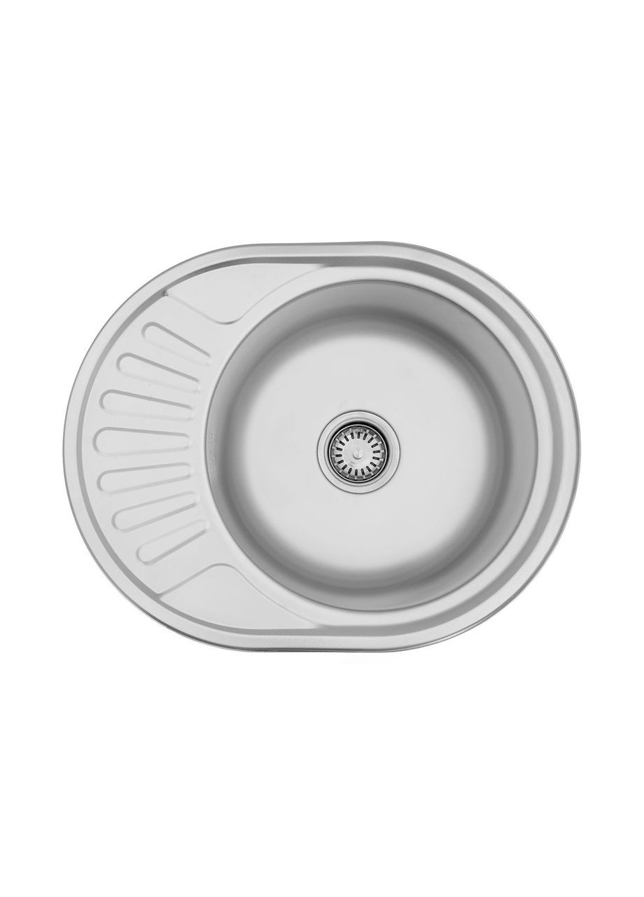 Мойка из нержавейки для кухни с крылом овальная врезная AISI 201 S5745-18-08V WAL (336937143)