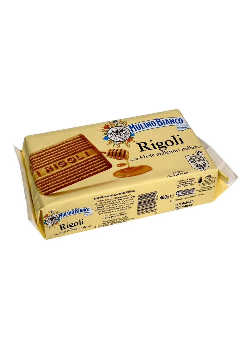 Печиво Rigoli з італійським медом Millefiori 400 г Mulino Bianco (369144608)