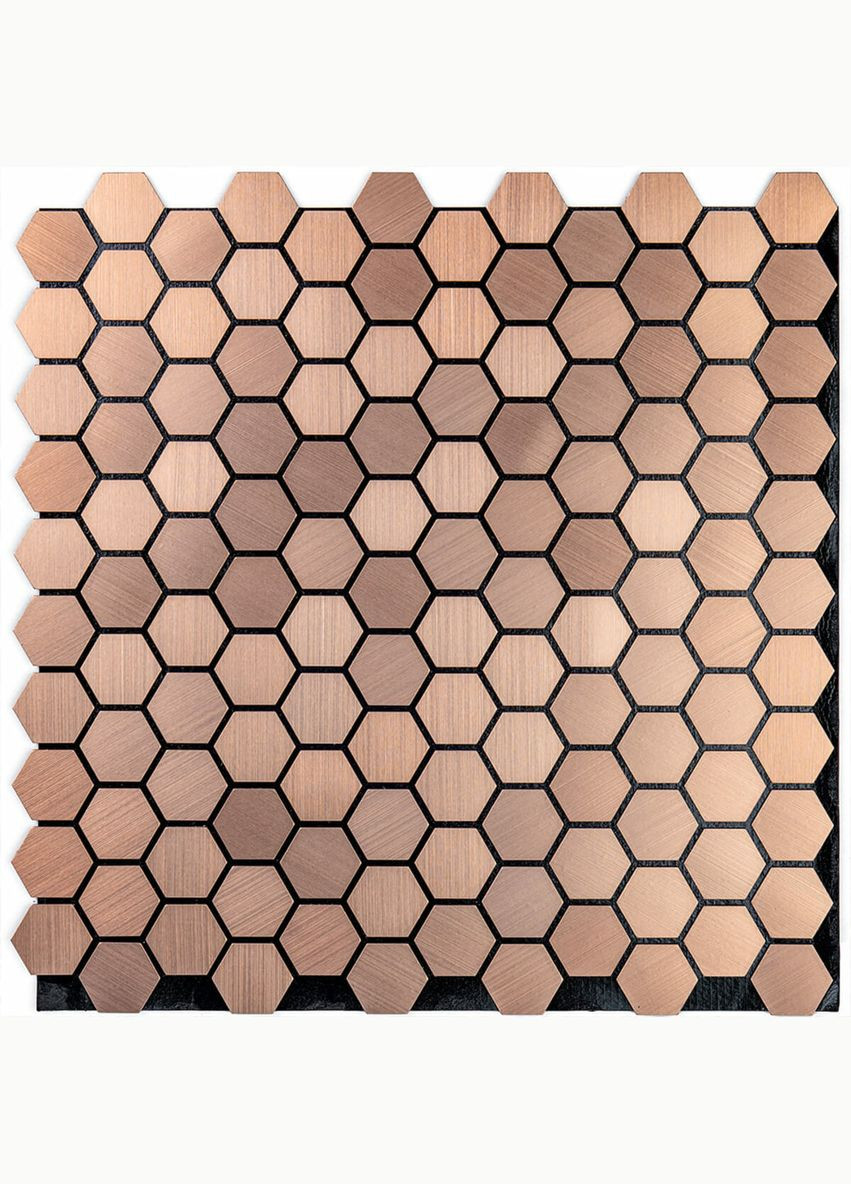 Самоклеюча алюмінієва плитка 300х300х3мм Золоті соти SW-00001924 Sticker Wall (315790725)