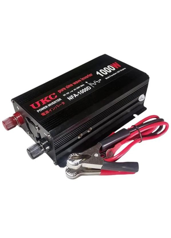 Инвертор для автомобильных аккумуляторов 12V 220V 1000W Преобразователь напряжения, Чистая синусоида UKC (305754216)