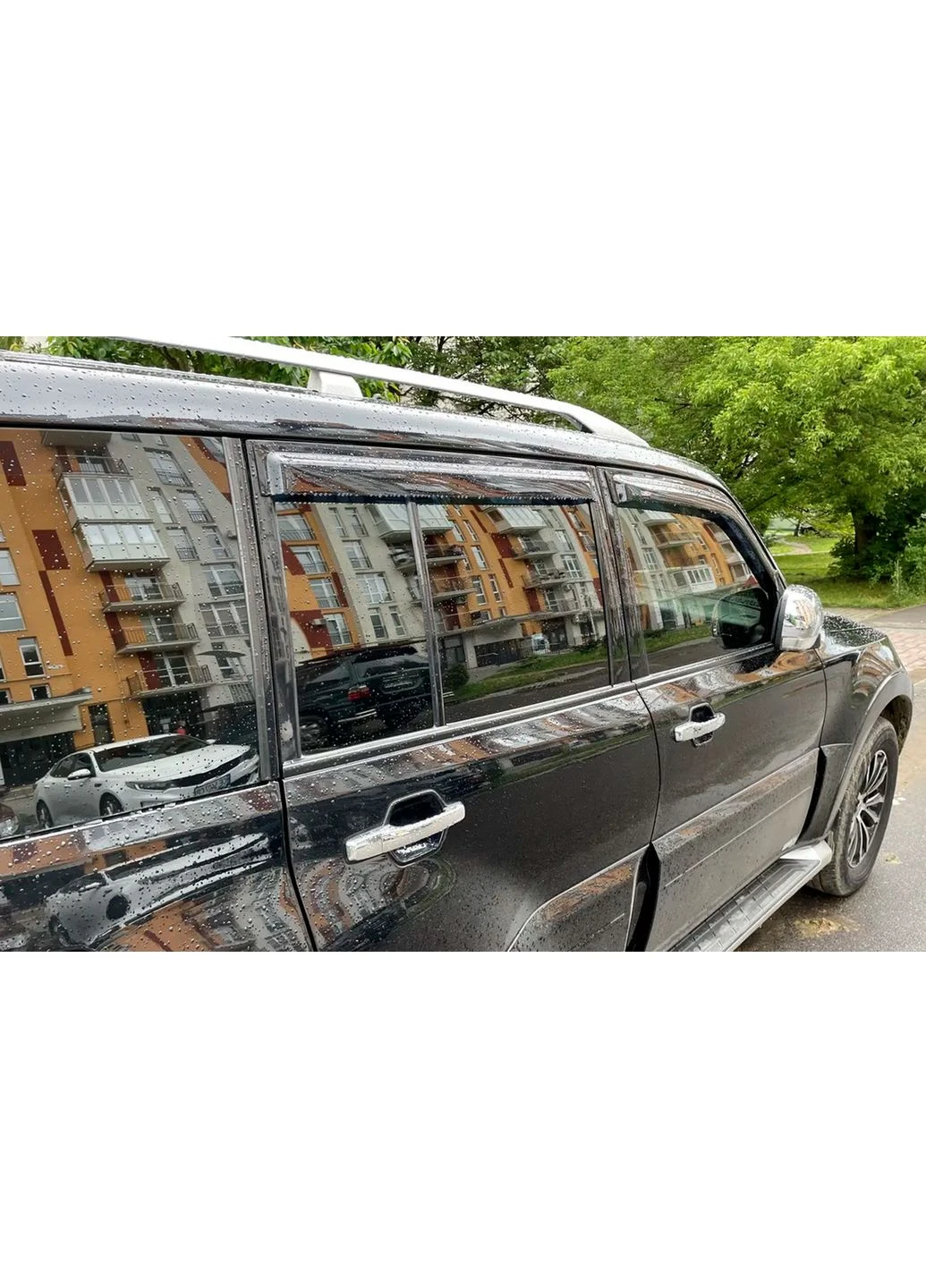 Дефлекторы окон (4 шт, ) для Mitsubishi Pajero Wagon III 1999-2006 гг Hic (389051678)