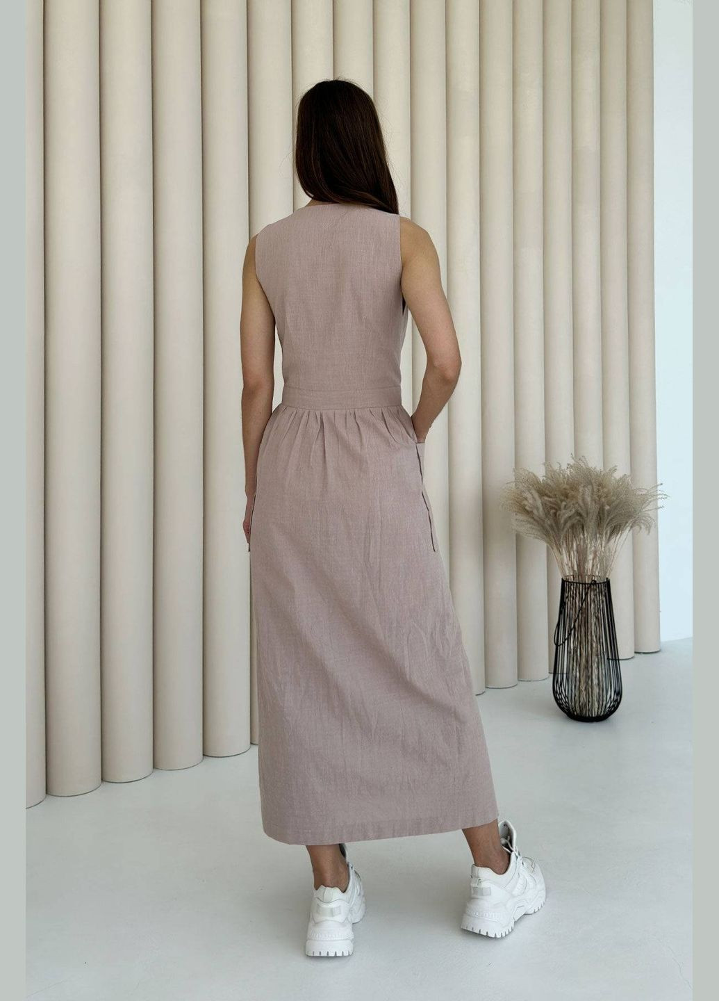 Бежева повсякденний сукня Nenka однотонна