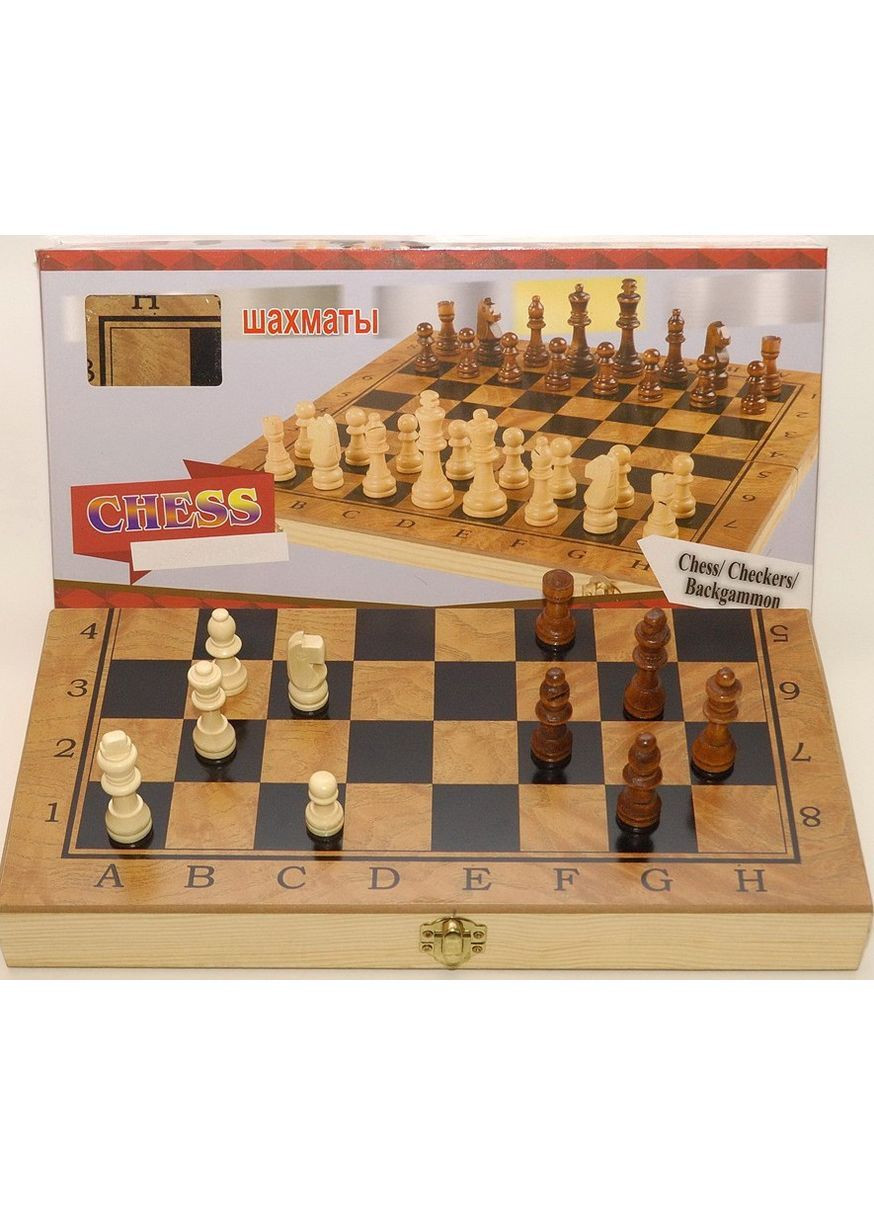 Ігровий набір 3 в 1 Jiffy (шахи, шашки, нарди) — 39,5 × 39,5 см No Brand - (362947662)