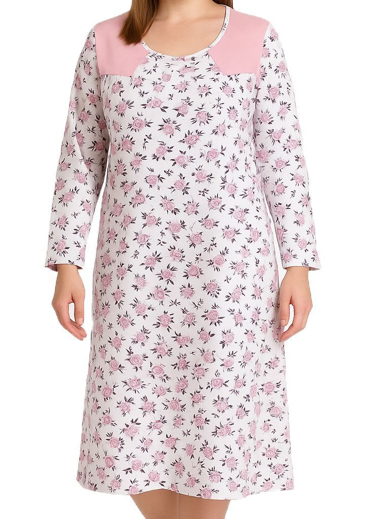 Женская ночная рубашка тёплая на флисе хлопок (205) ANDIN (369000864)