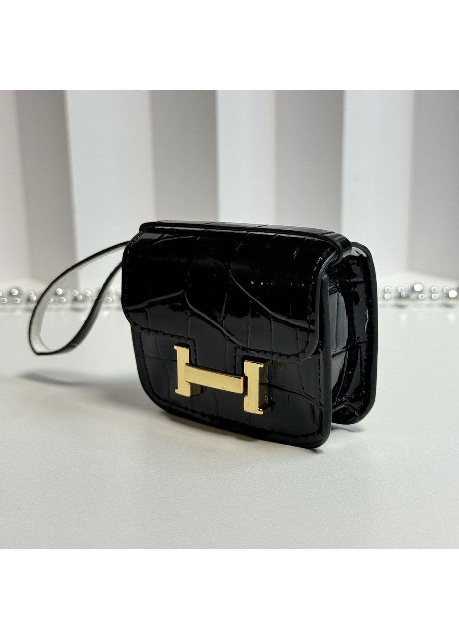 Брелок підвіс чорна лакова сумочка | Органайзер для навушників B&S (370439516)