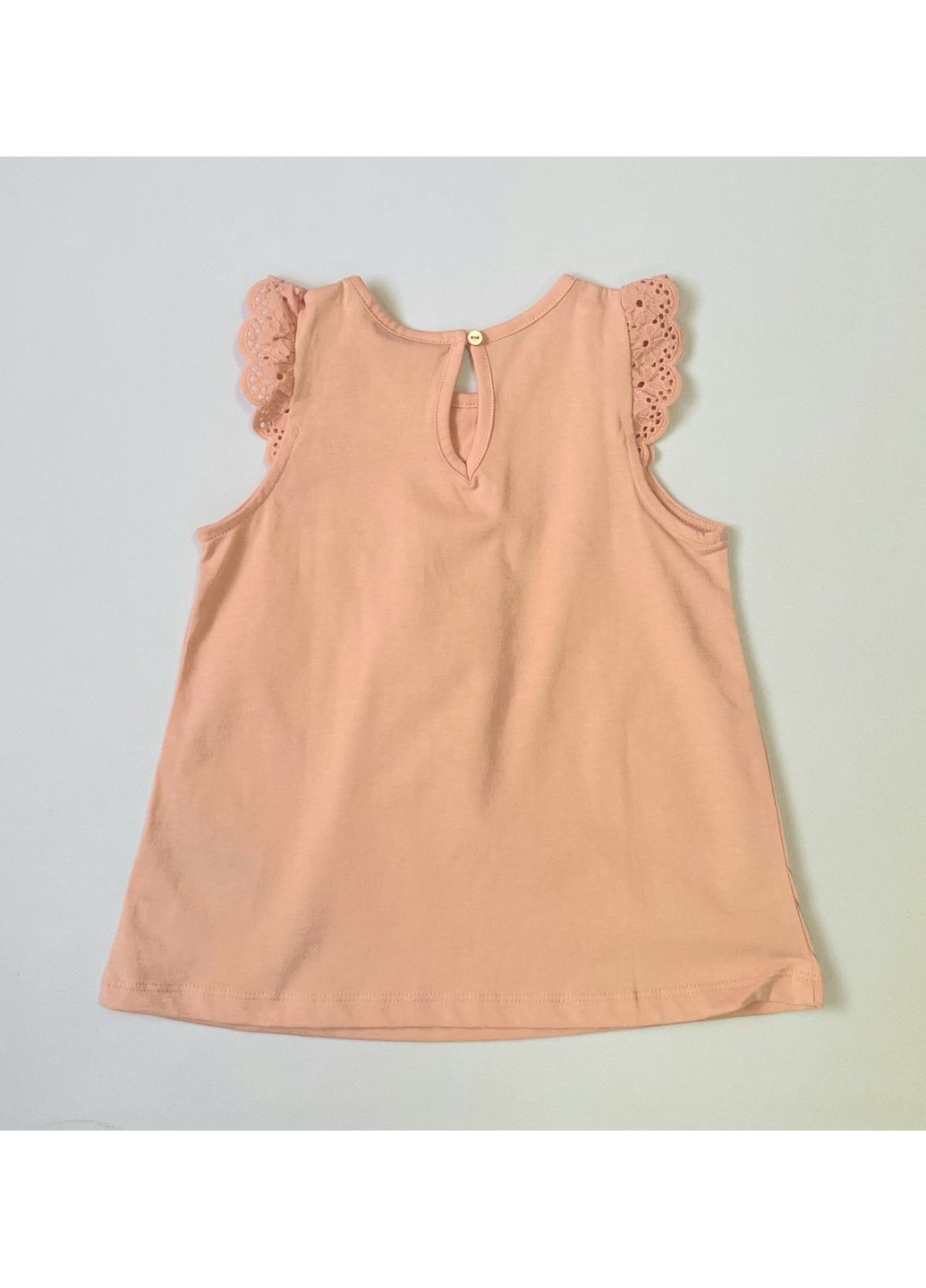 Персиковая однотонная блузка H&M летняя