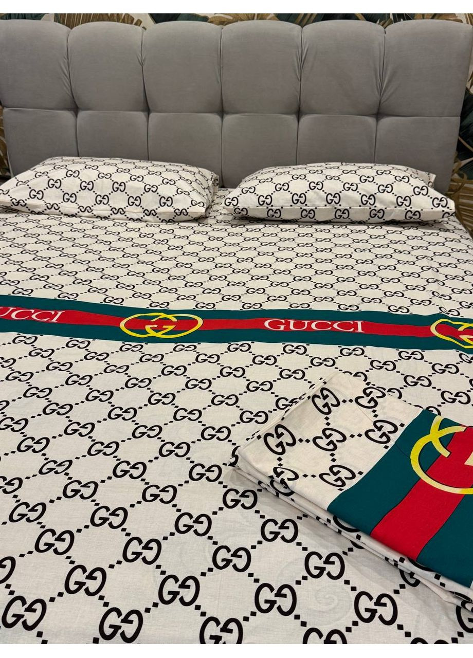 Комплект постільної білизни двоспальний No Brand логотип (370864813)