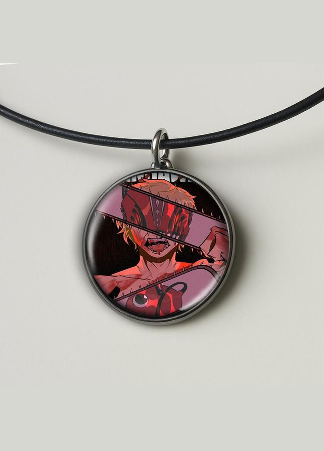 Підвіска (кулон) Аніме Людина бензопила #12 (круглий) No Brand (328049806)
