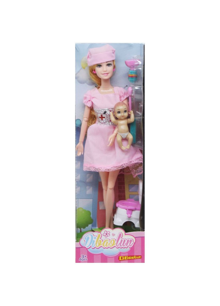 Лялька "Медсестра" з дитиною (у рожевій сукні) MIC (292252158)