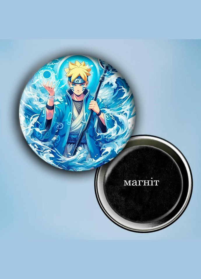 Фотомагніт (магніт на холодильник) Аніме Боруто #0003 56 мм чорний No Brand (309159566)