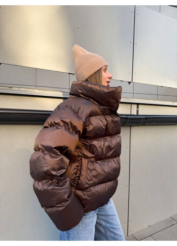 Коричневая зимняя куртка зимняя утепленная ''самира'' Mirage