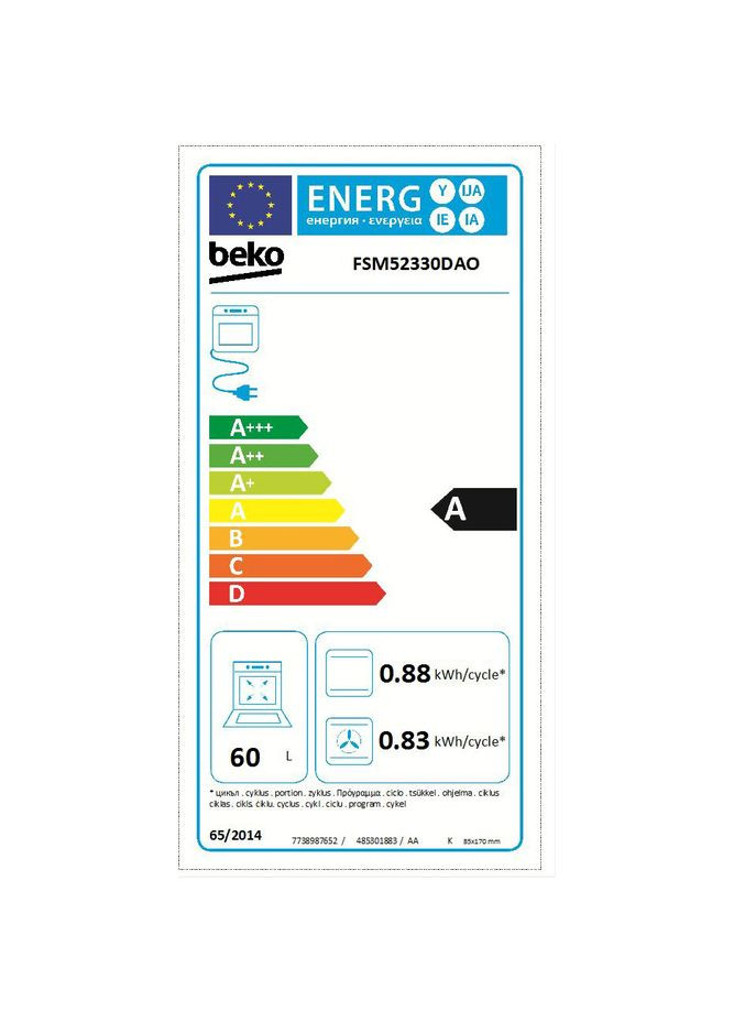 плита комбинированная fsm52330dao BEKO