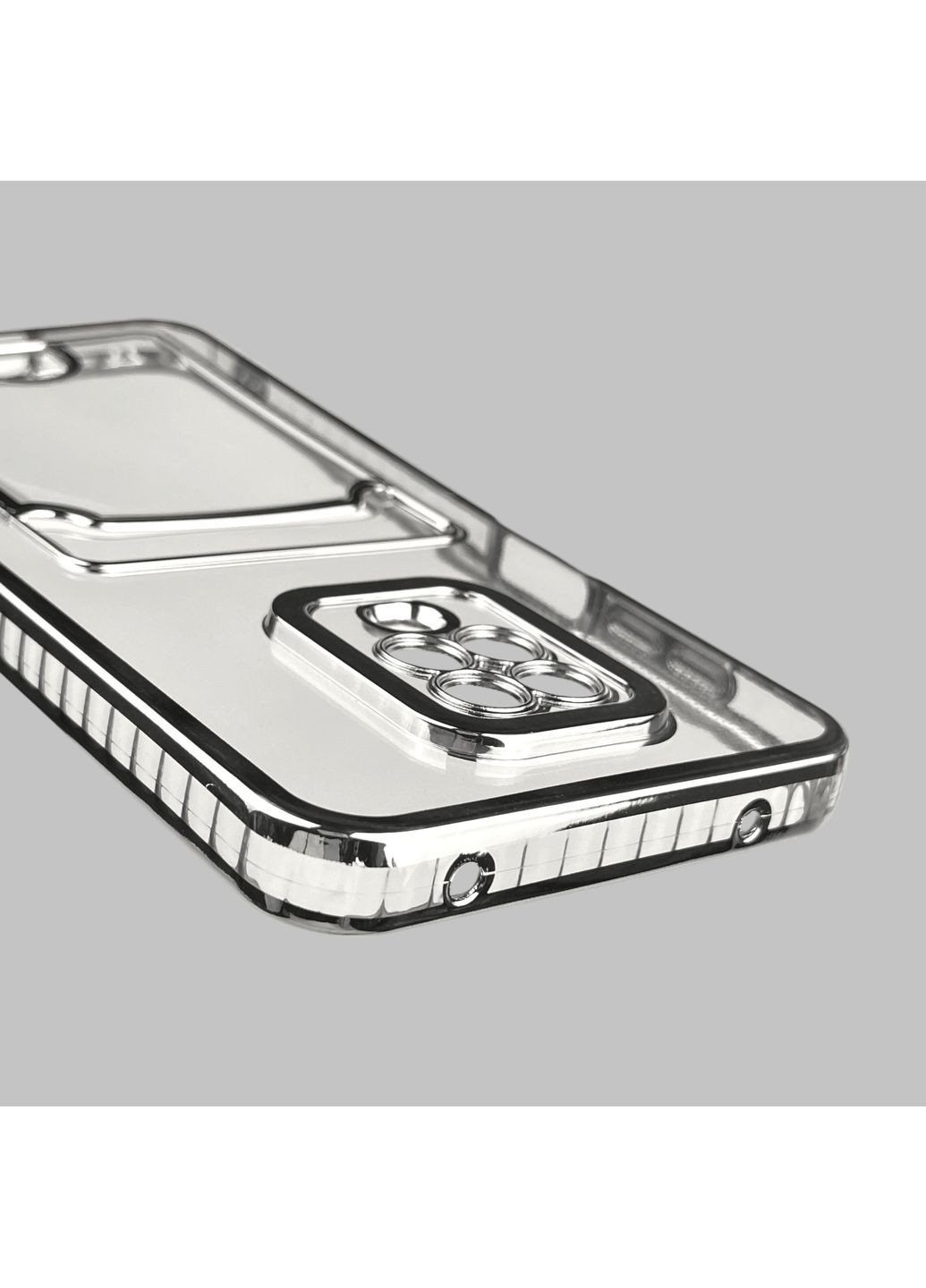 Чохол для Redmi Note 9 Pro зі срібною окантовкою з кишенькою для карток на сяомі редмі нот 9 про срібний Xiaomi (366022630)