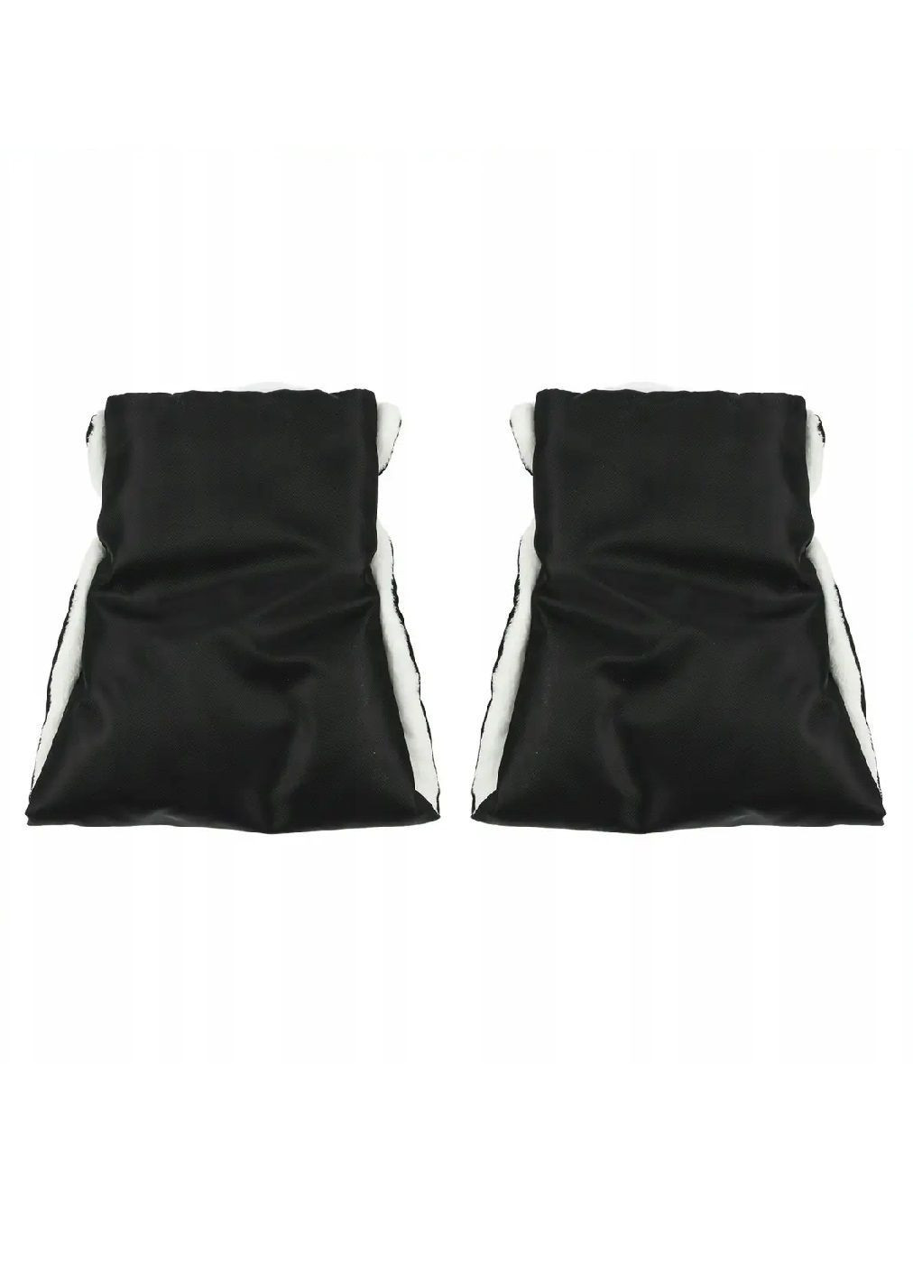 Комплект рукавички муфта подвійні з кнопковими застібками еластичними манжетами для коляски 2 штуки (482139-Prob) Чорні Unbranded (370843581)