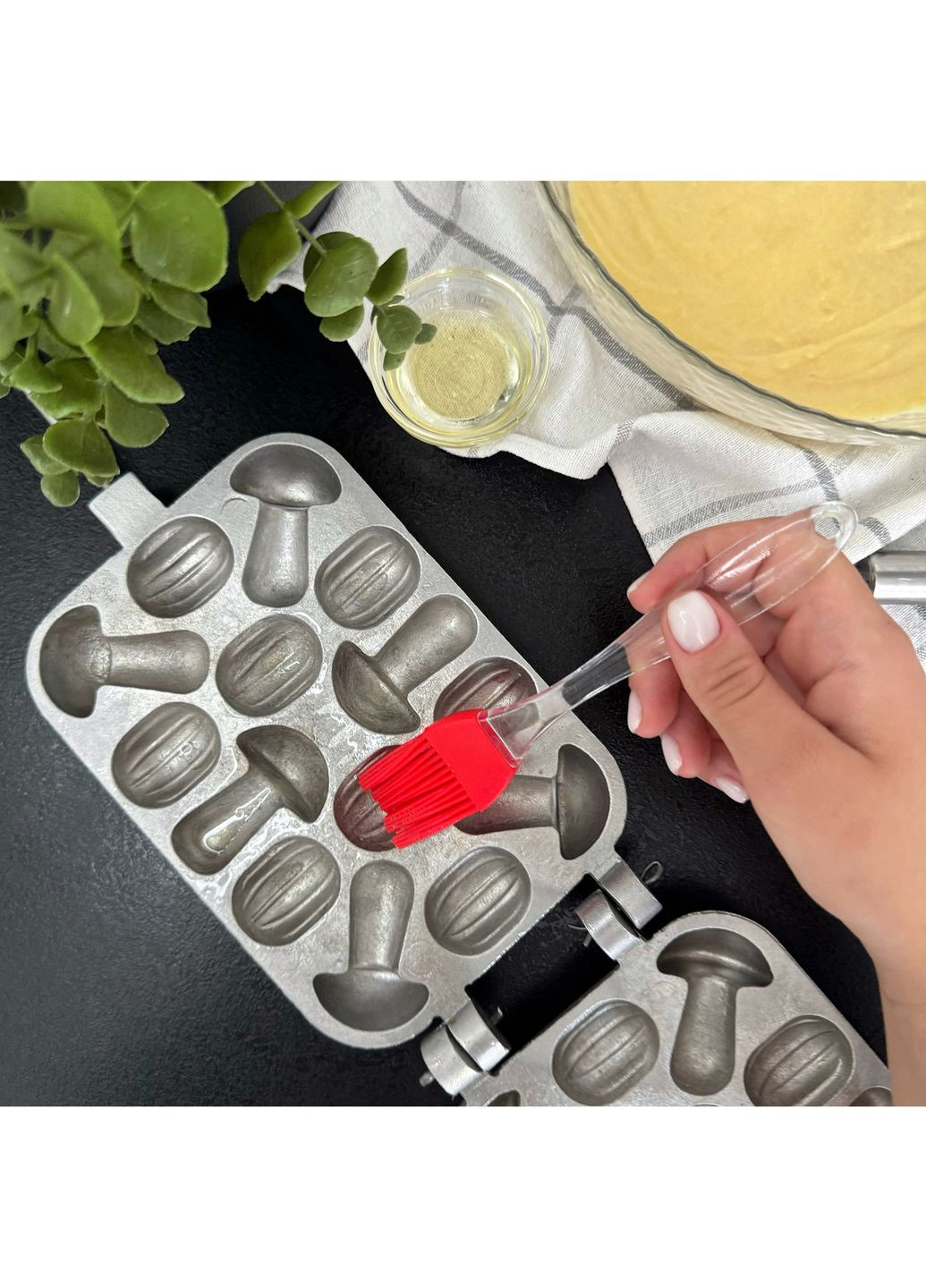 Форма алюмінієва для випікання печива на плиті горішниця горішниця «Лісові частування» (горішки та грибочки) Ласунка (314908781)