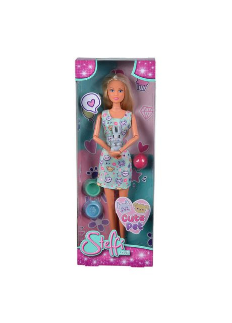 Лялька Steffi & Evi Love Штеффі з тваринкою в блакитній сукні (5733628/2) Том.М (366979230)